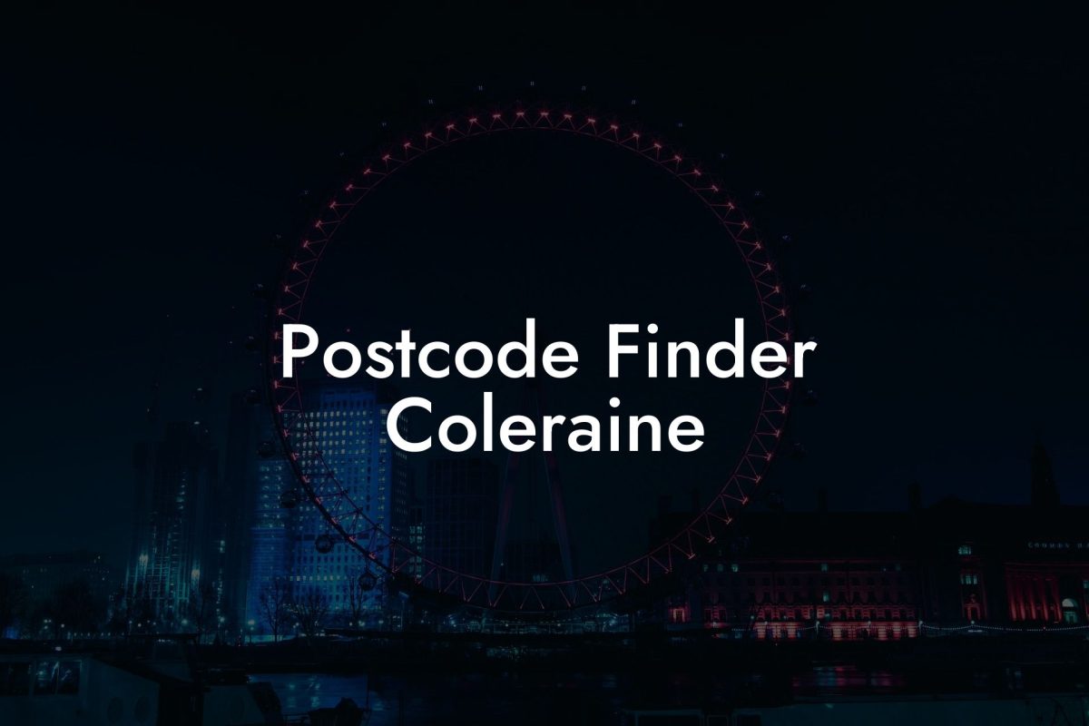 Postcode Finder Coleraine