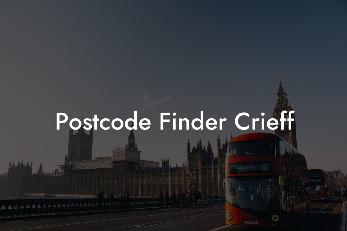 Postcode Finder Crieff