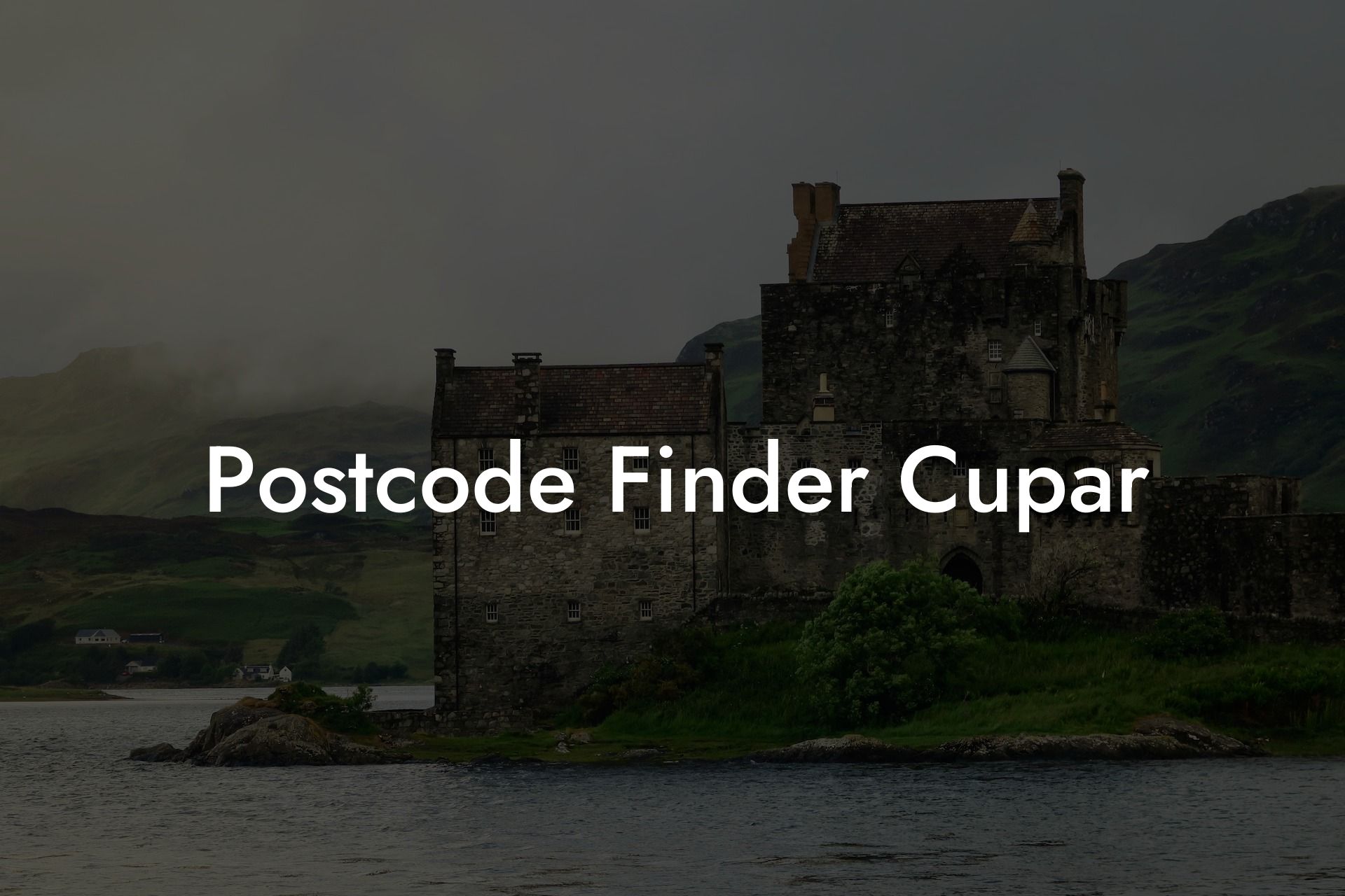 Postcode Finder Cupar