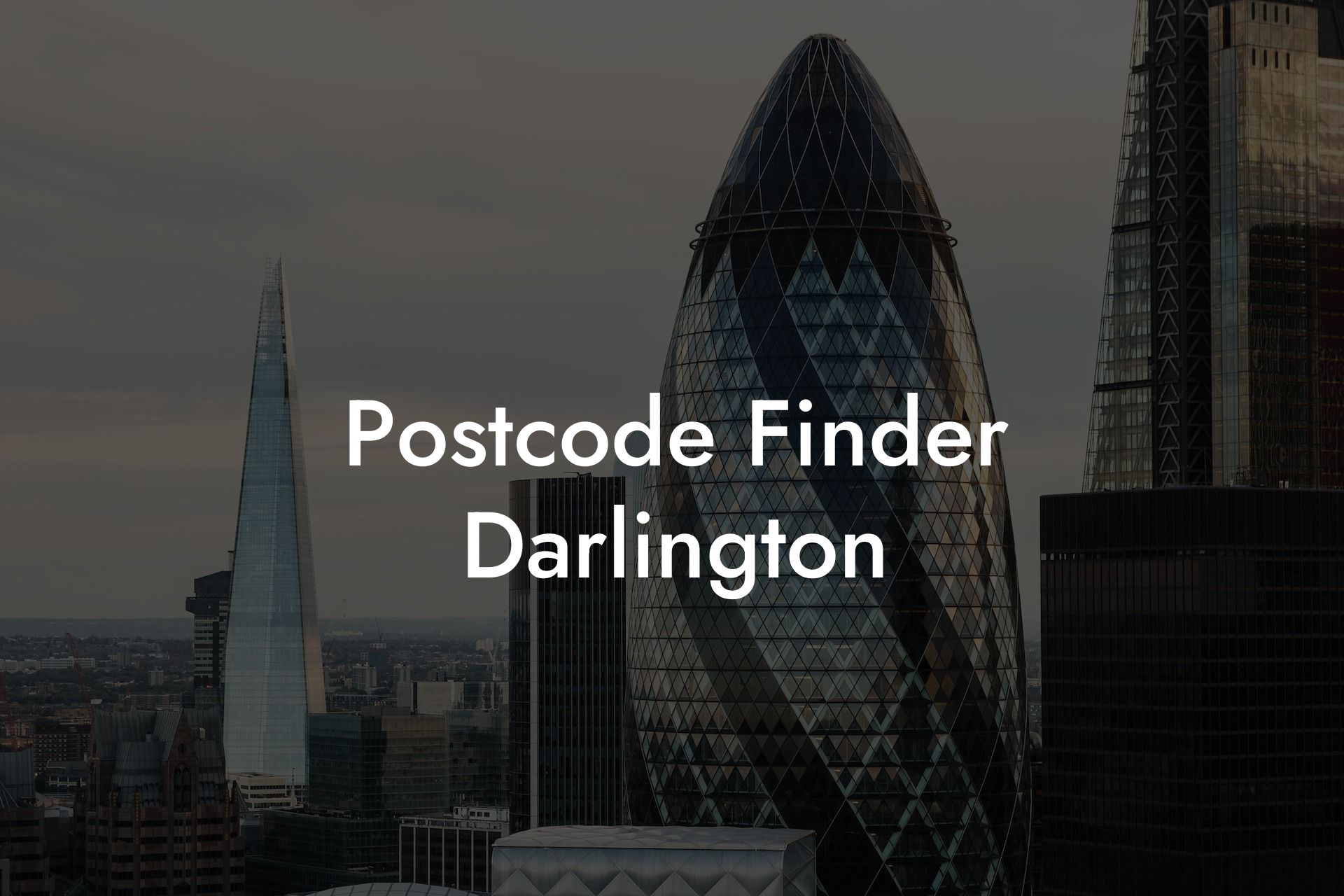 Postcode Finder Darlington