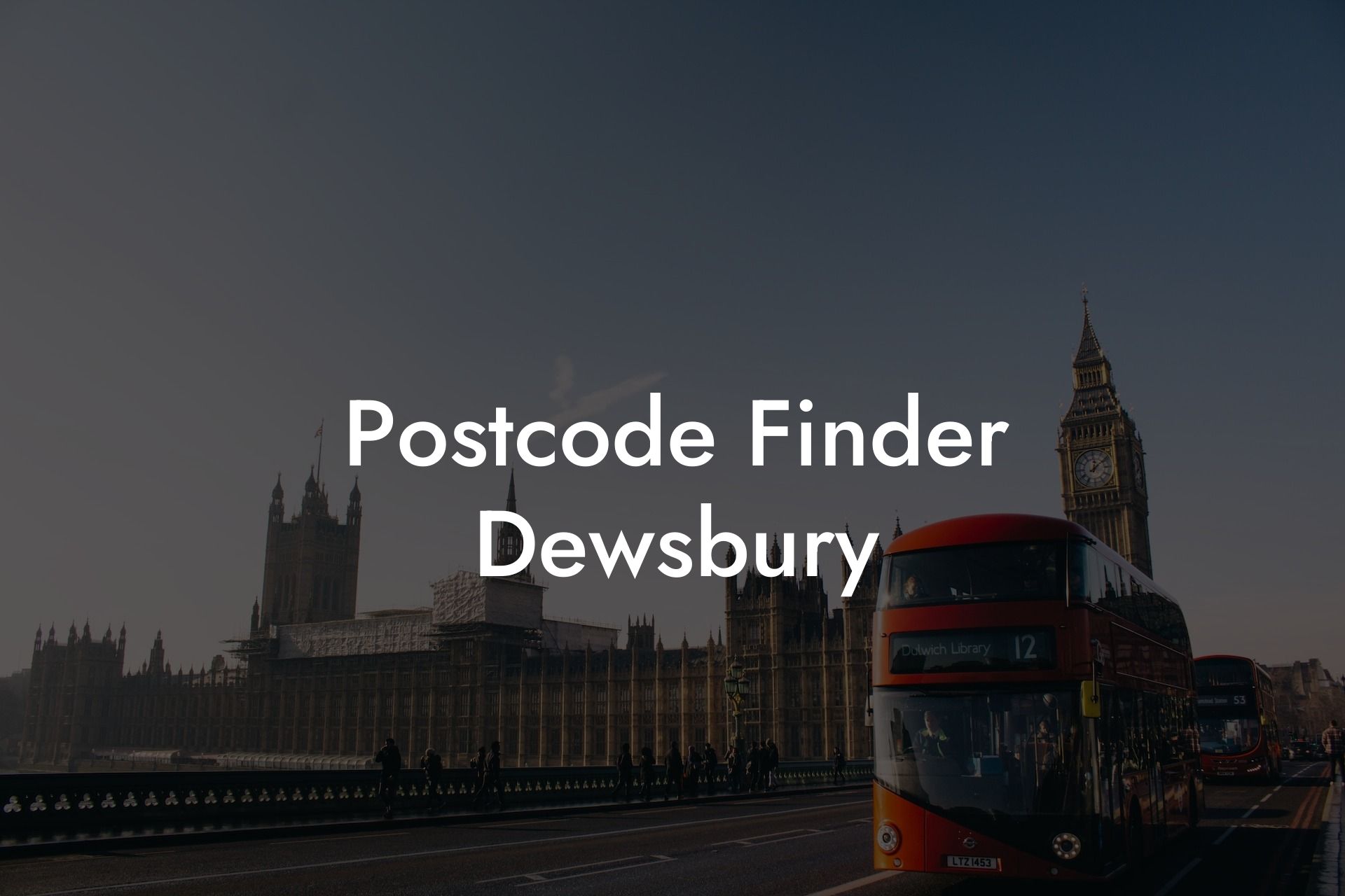 Postcode Finder Dewsbury