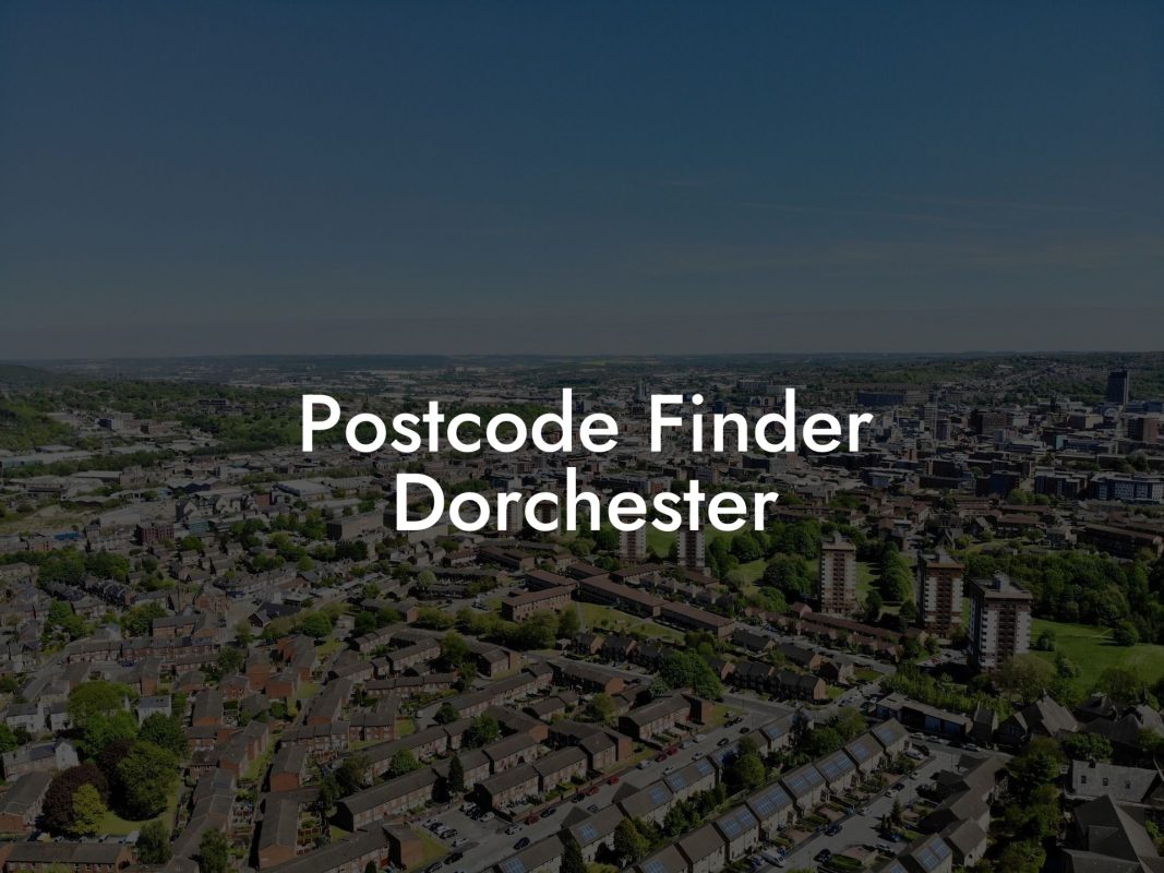 Postcode Finder Dorchester