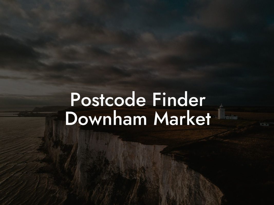 Postcode Finder Downham Market