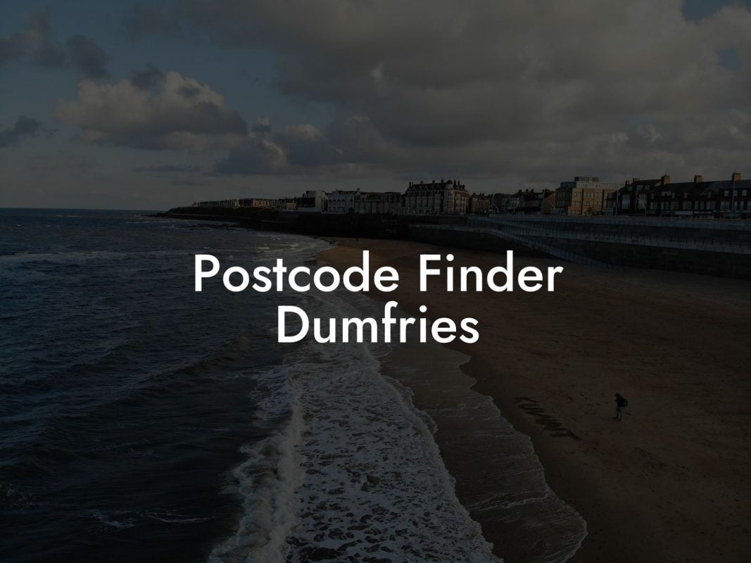 Postcode Finder Dumfries