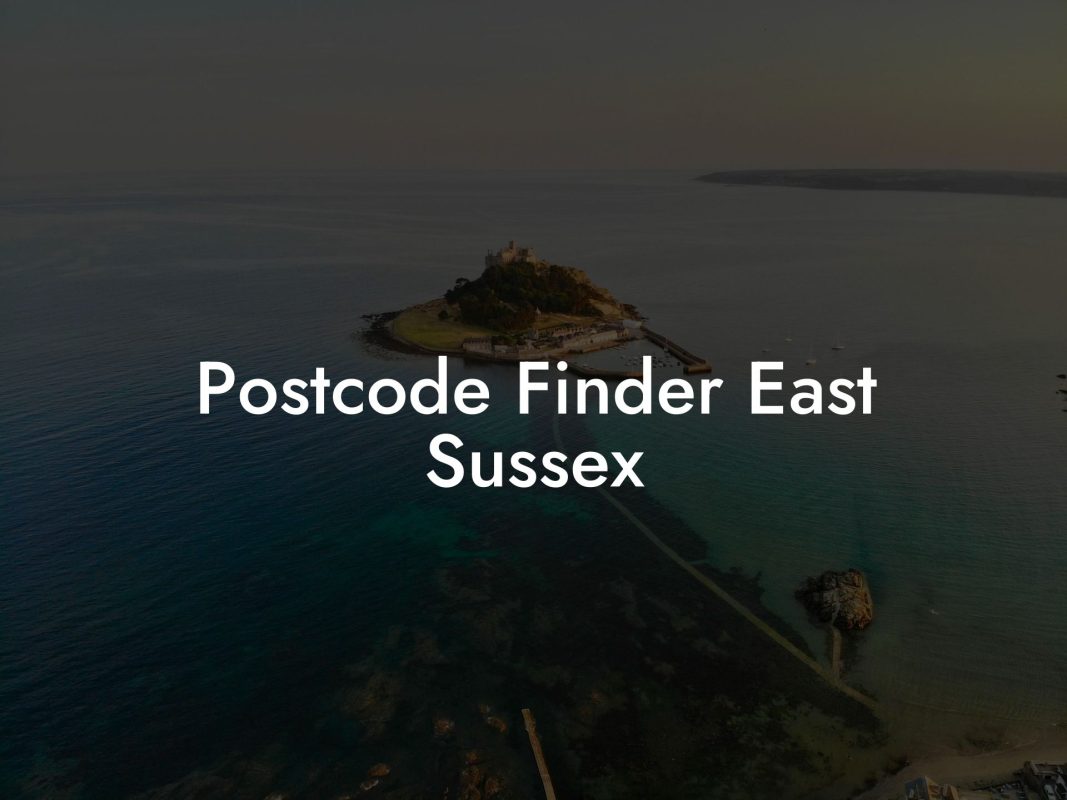 Postcode Finder East Sussex