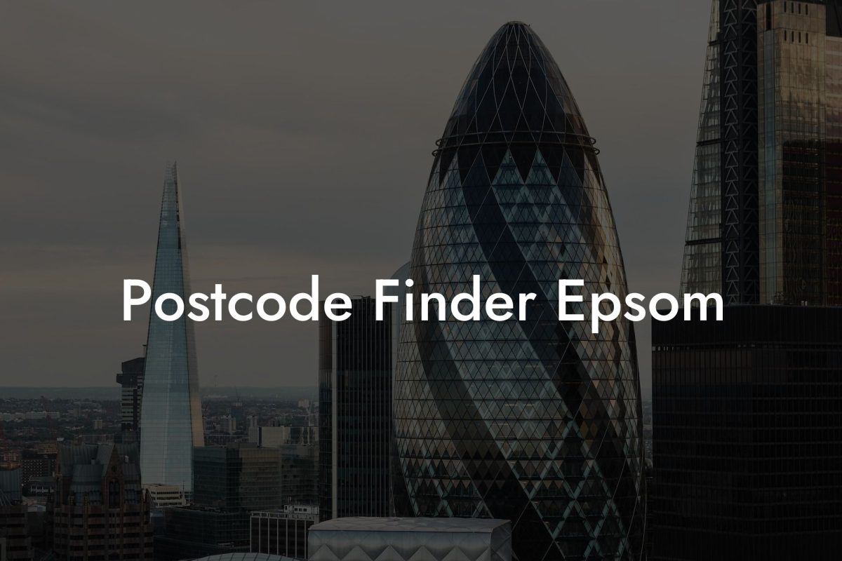 Postcode Finder Epsom