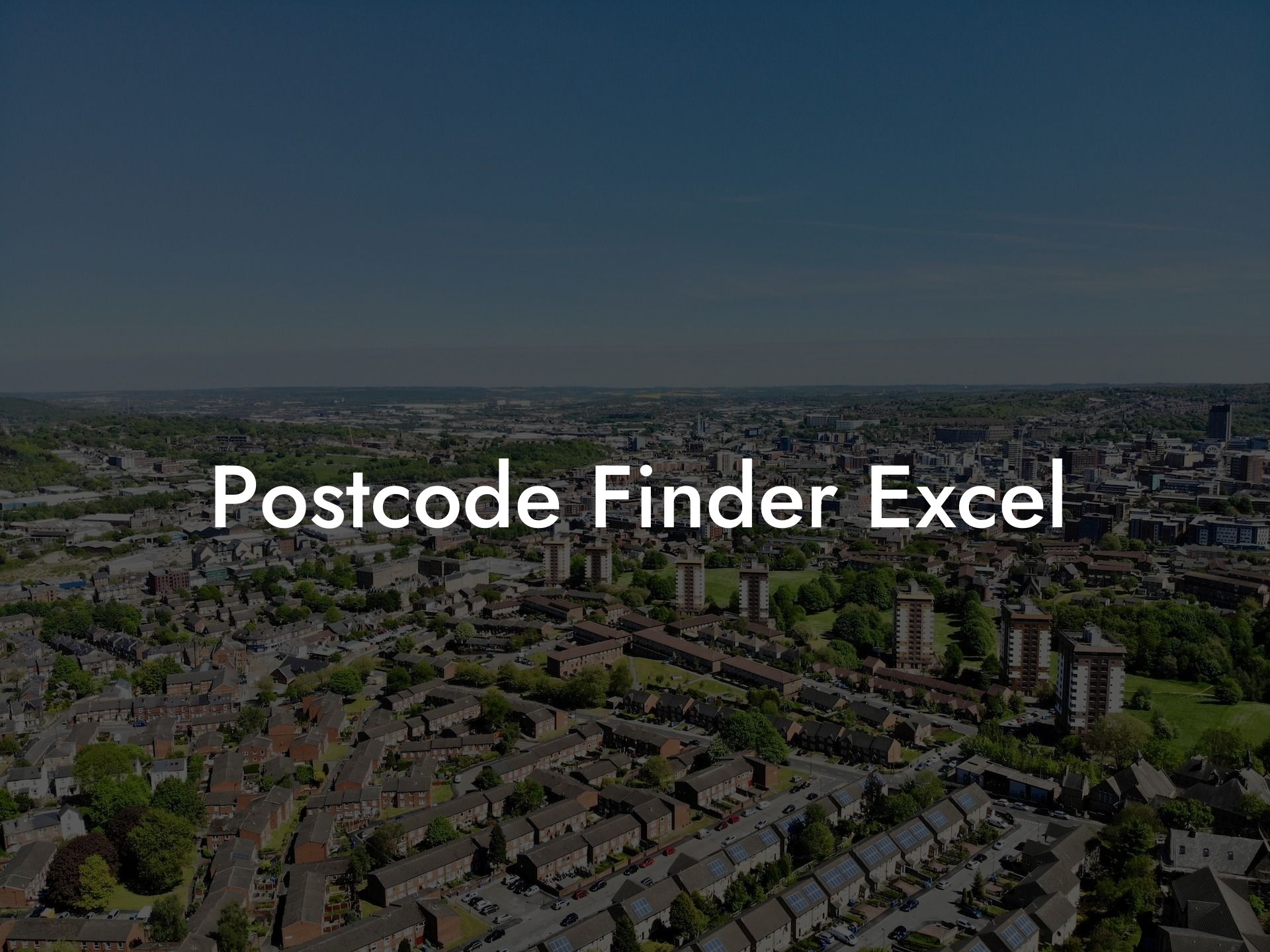 Postcode Finder Excel