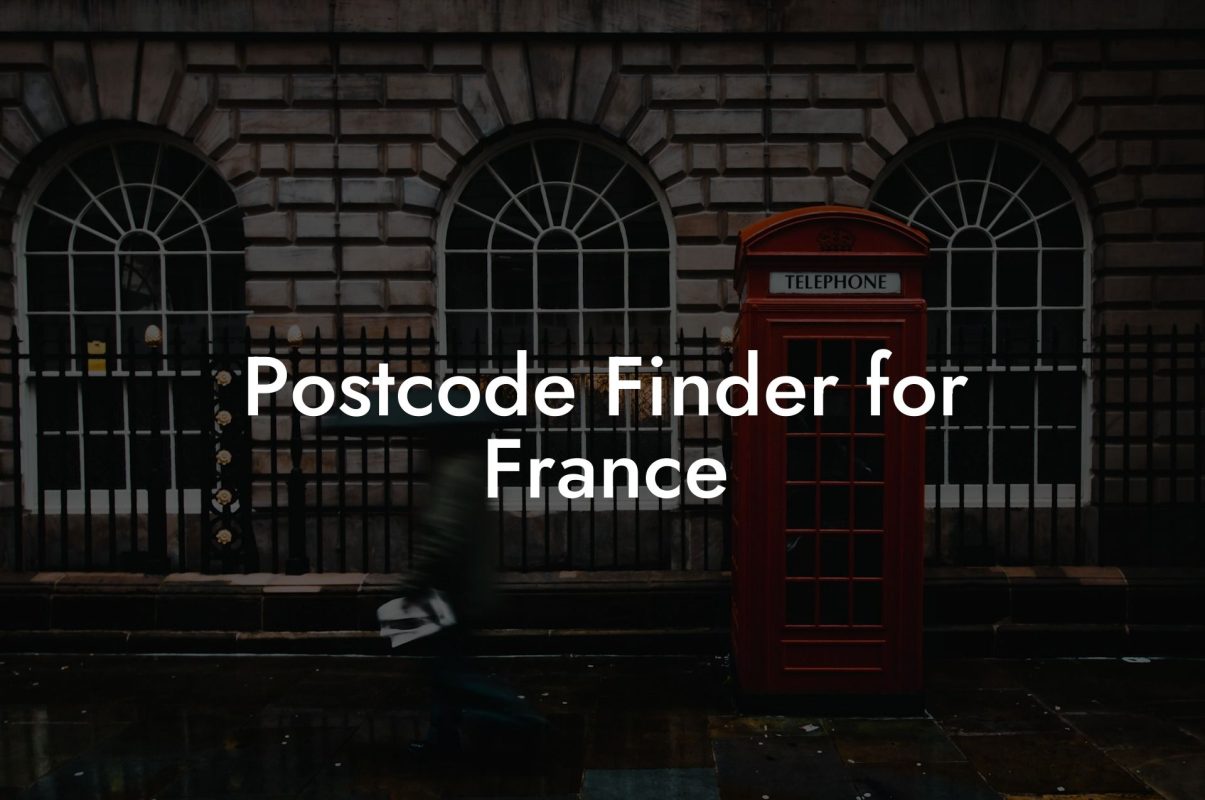 Postcode Finder for France