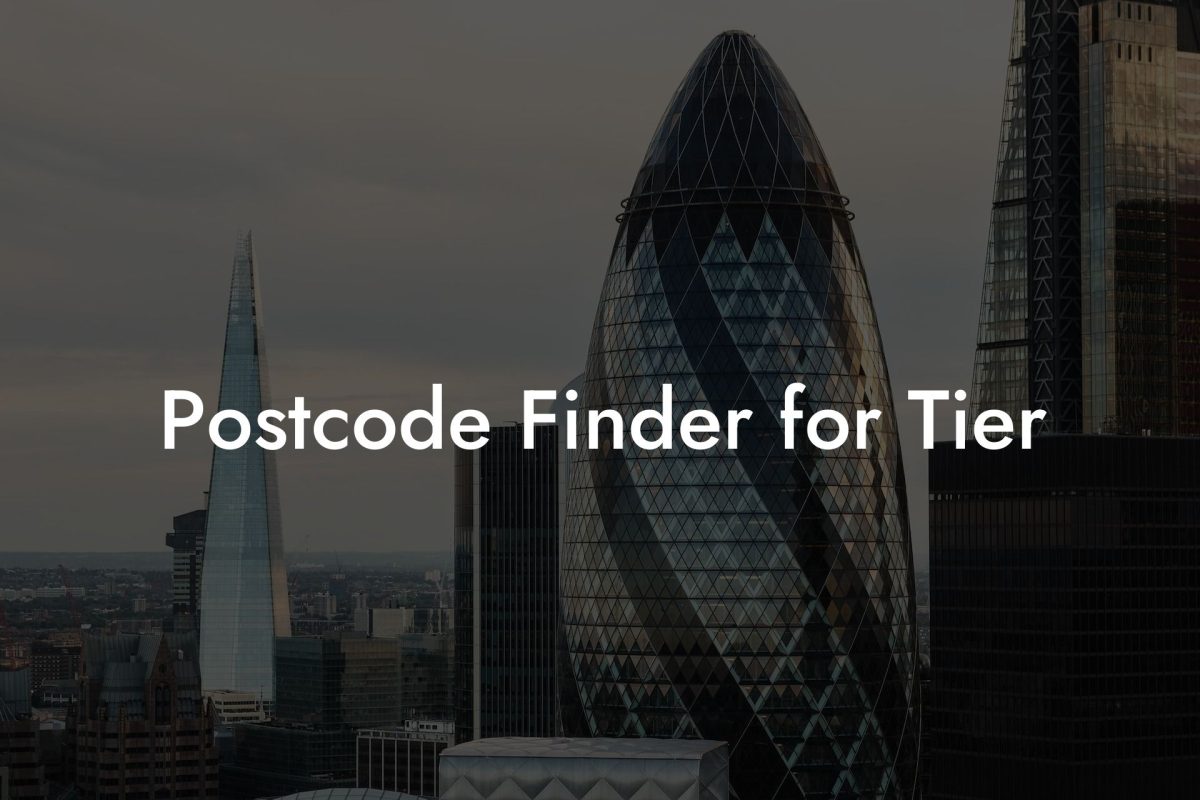 Postcode Finder for Tier