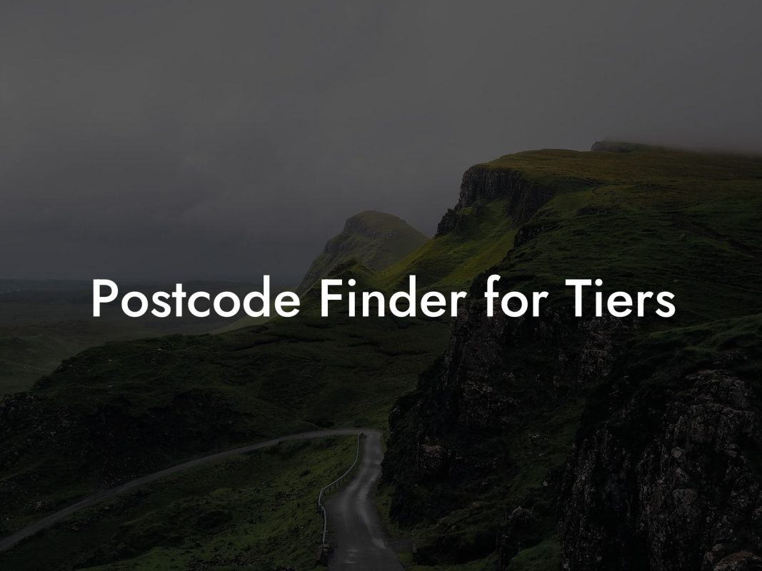 Postcode Finder for Tiers