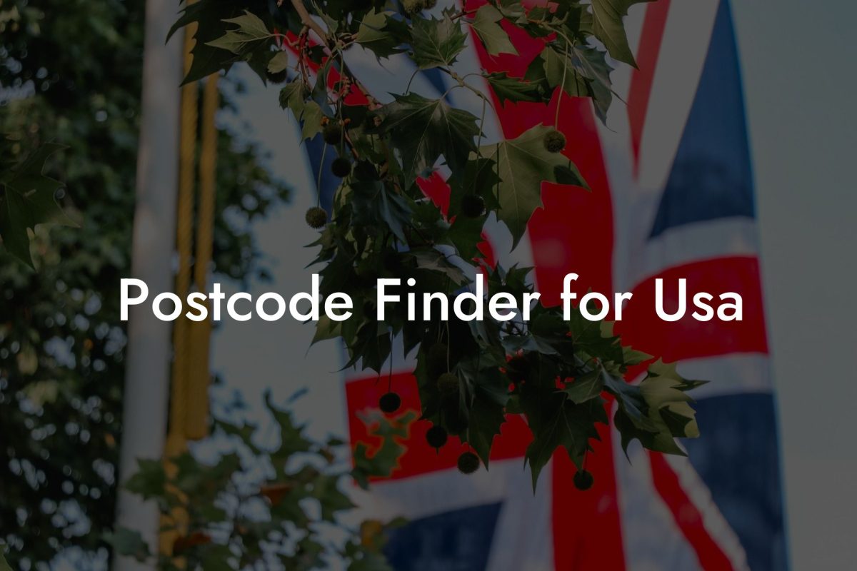 Postcode Finder for Usa