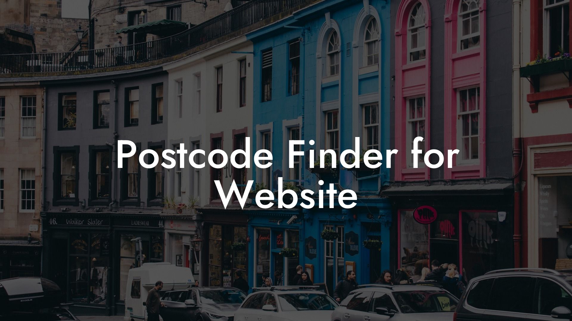 Postcode Finder for Website