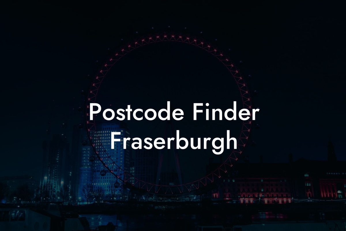 Postcode Finder Fraserburgh