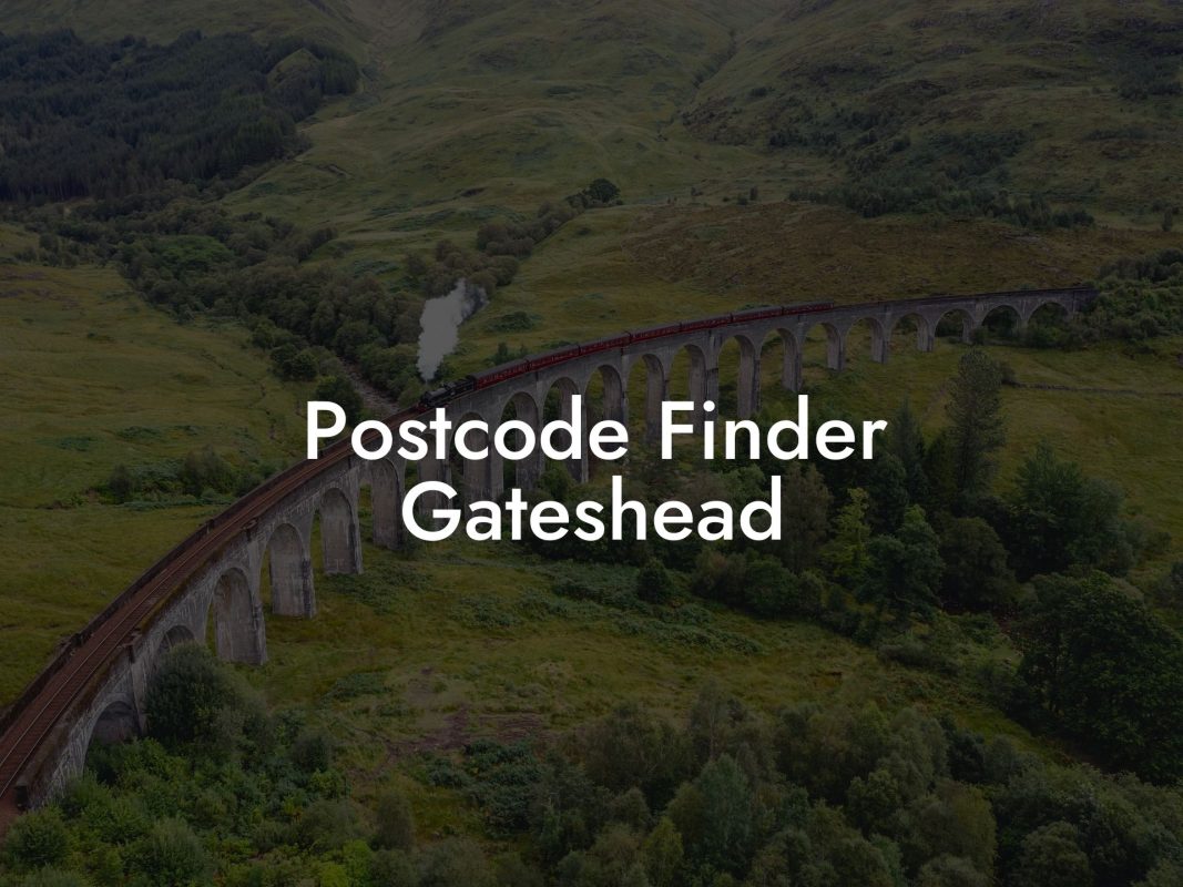 Postcode Finder Gateshead