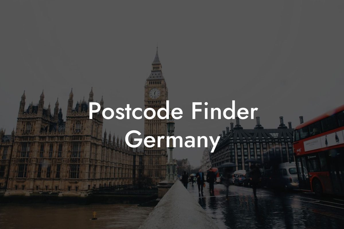 Postcode Finder Germany