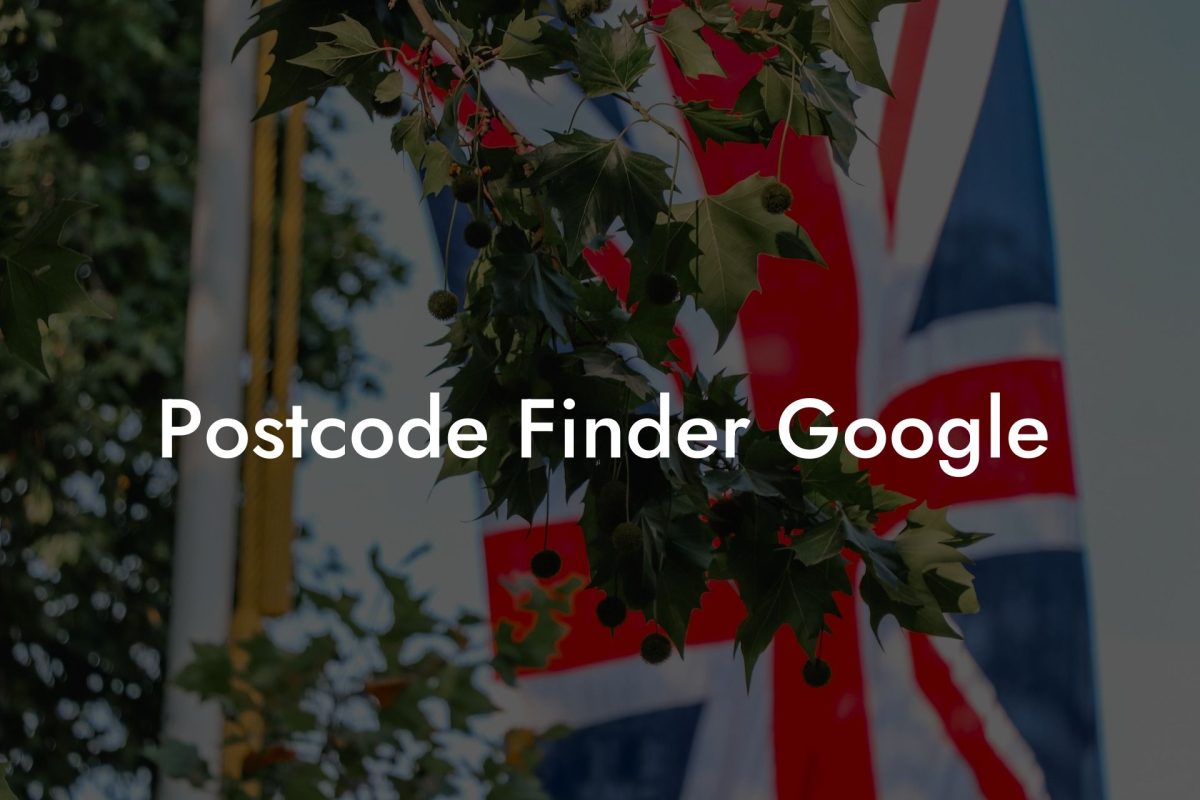 Postcode Finder Google