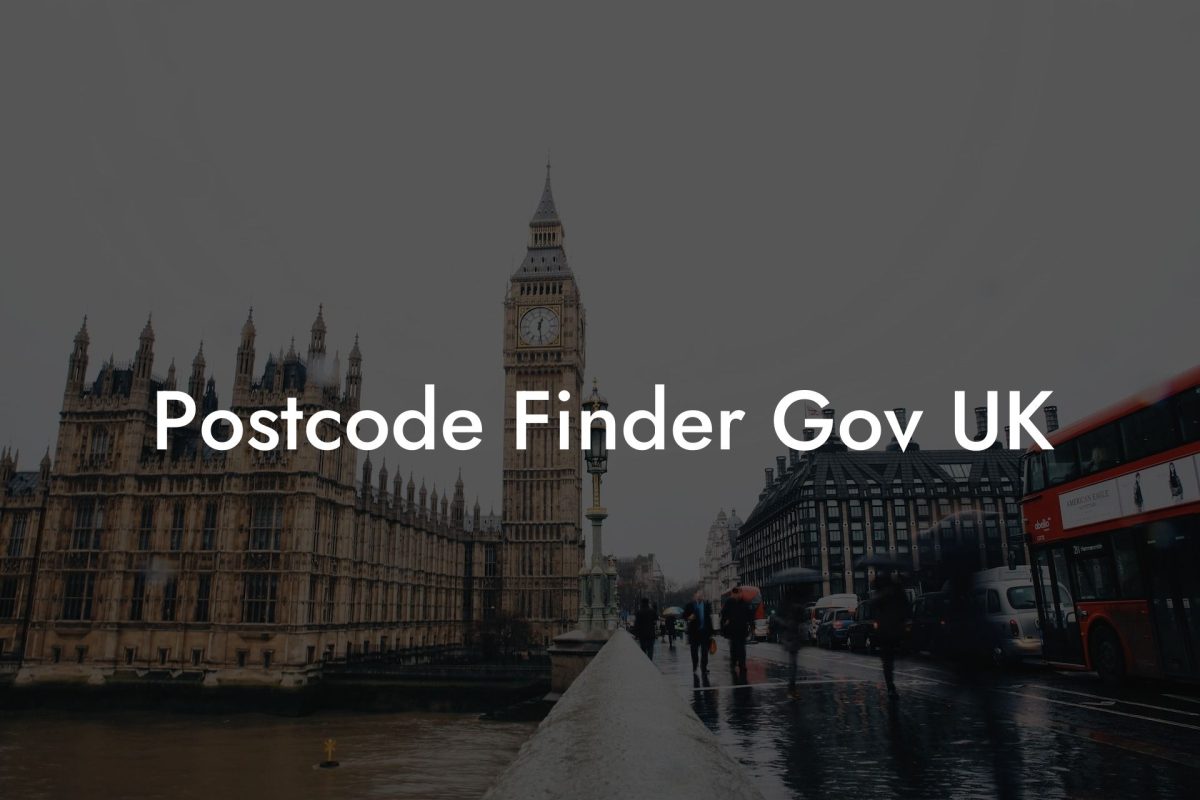 Postcode Finder Gov UK