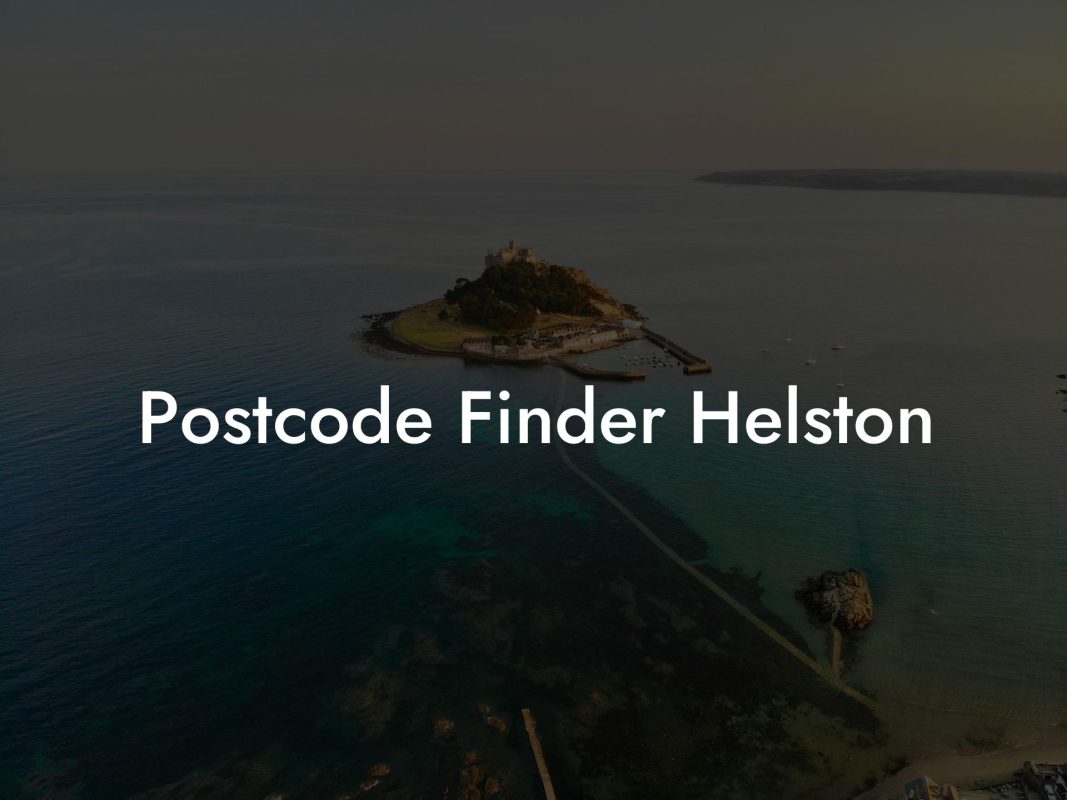 Postcode Finder Helston