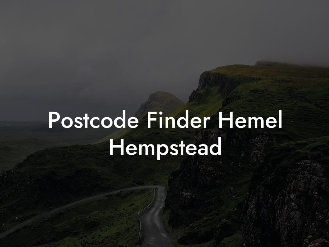 Postcode Finder Hemel Hempstead