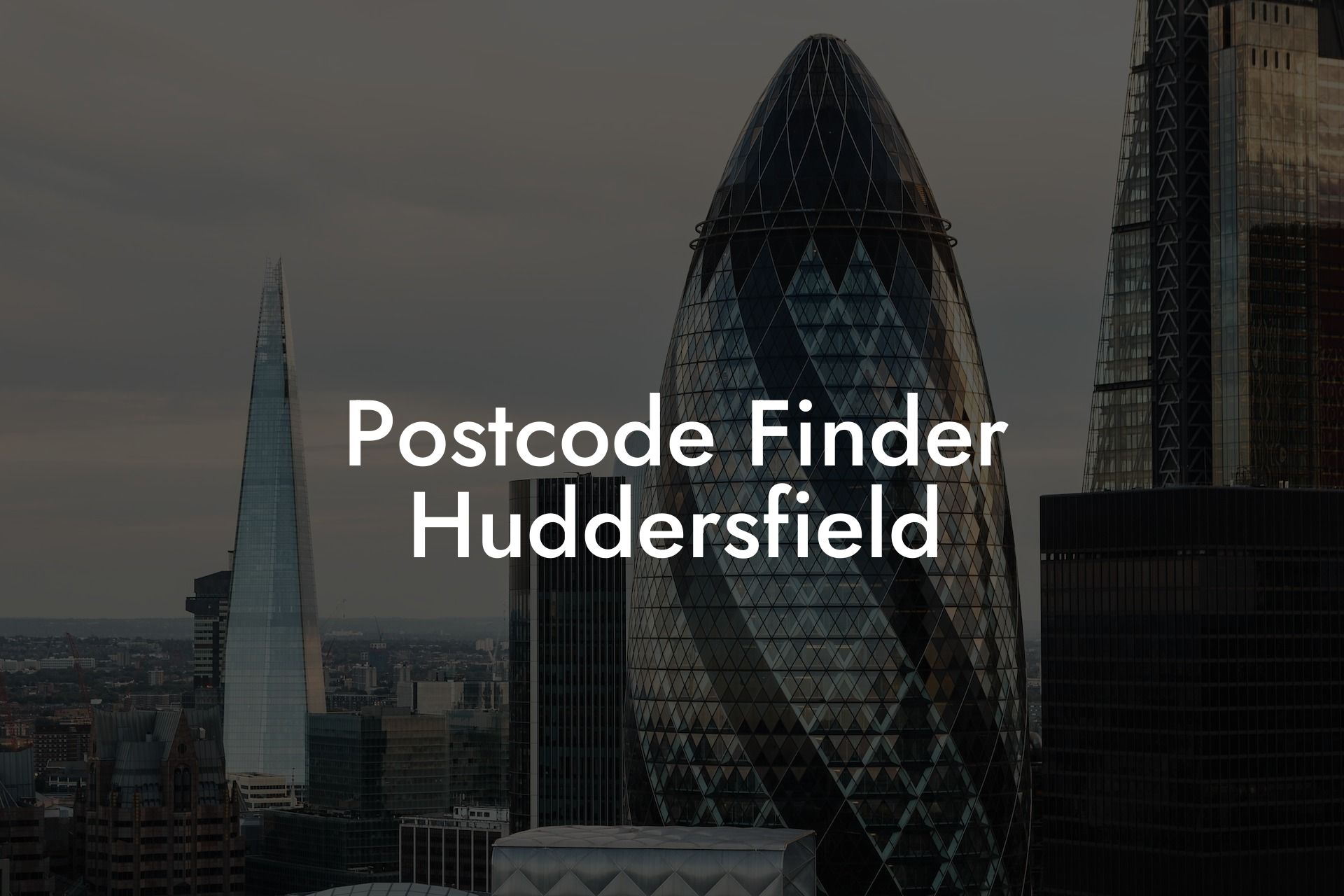 Postcode Finder Huddersfield