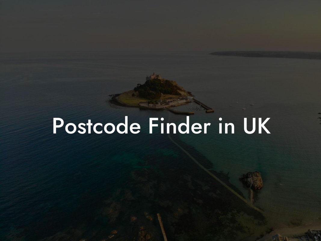 Postcode Finder in UK