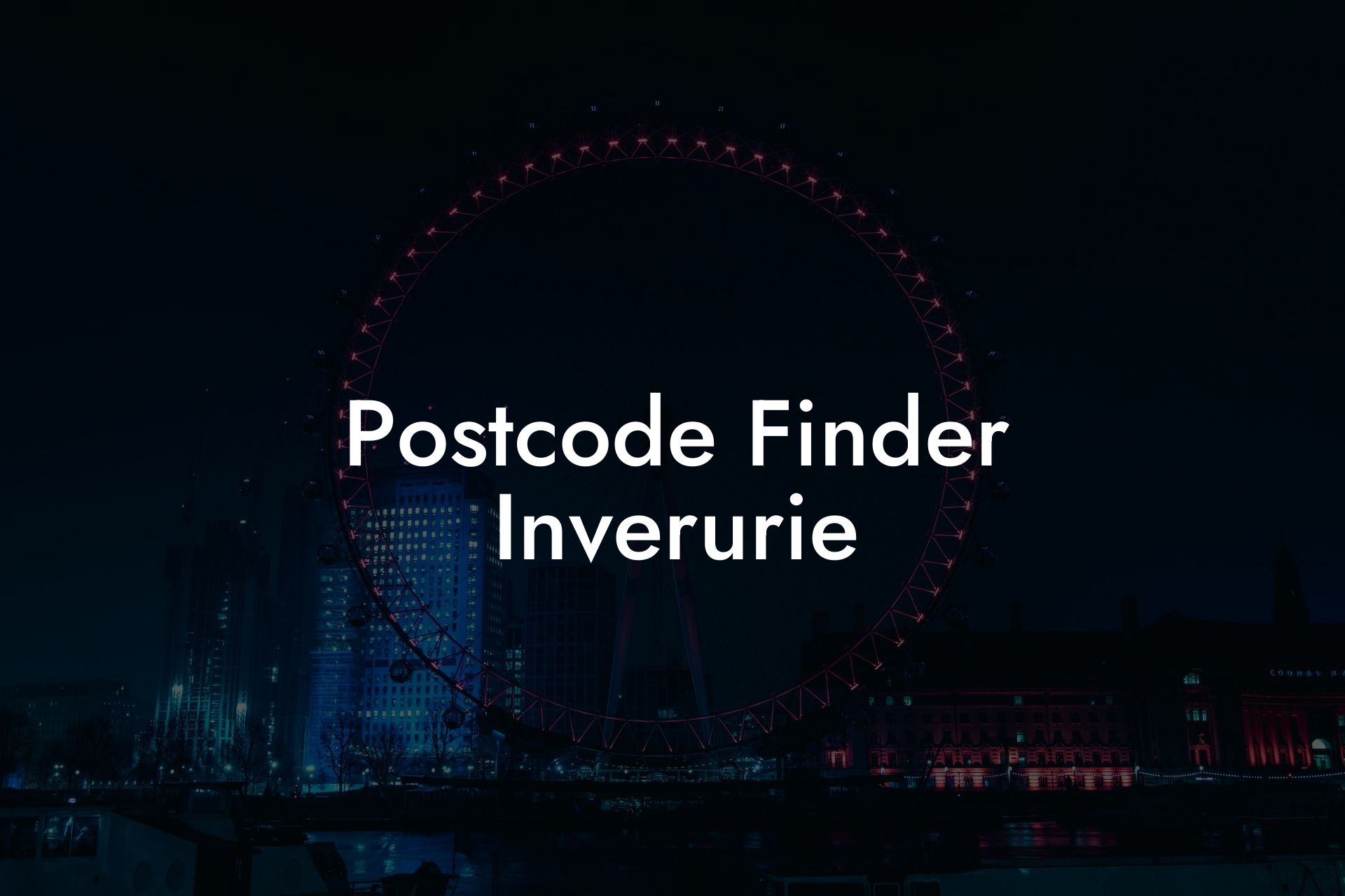 Postcode Finder Inverurie