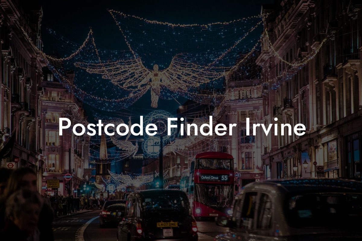 Postcode Finder Irvine