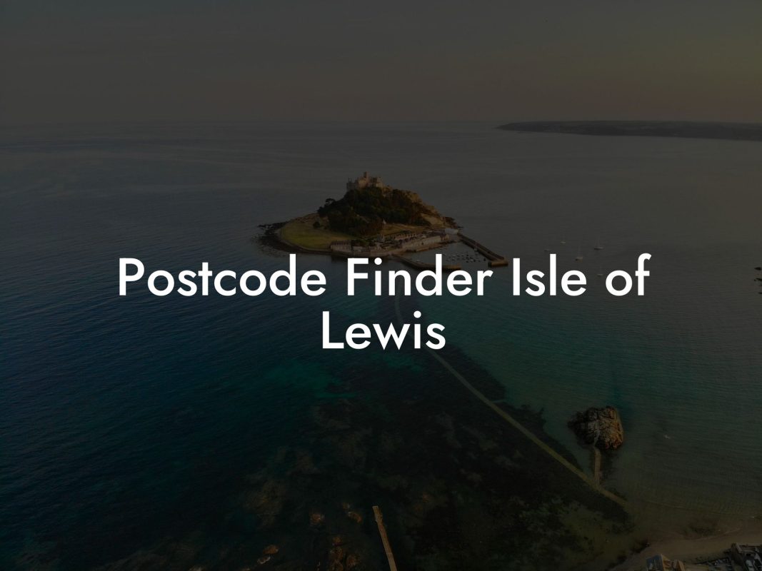 Postcode Finder Isle of Lewis