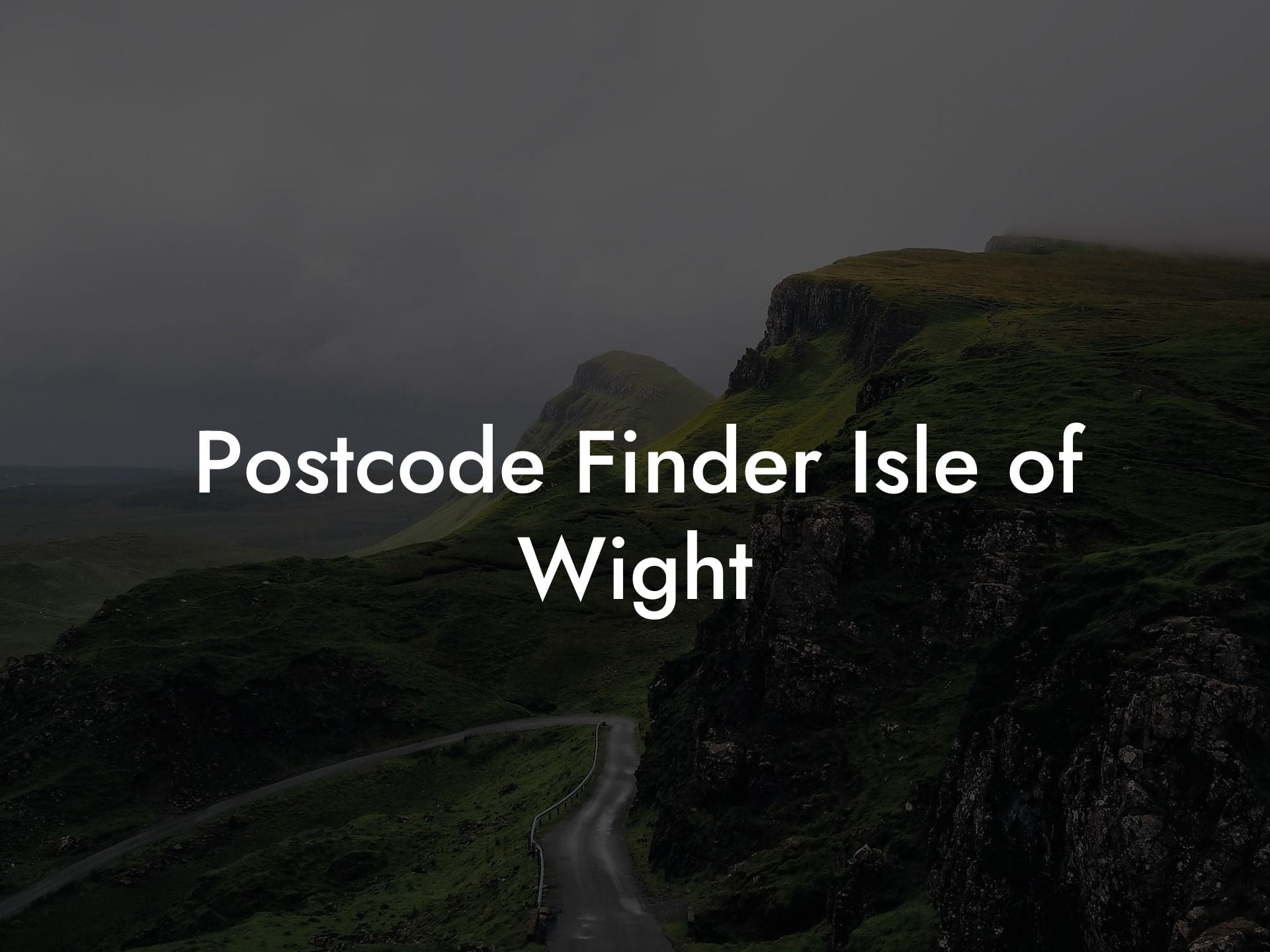 Postcode Finder Isle of Wight