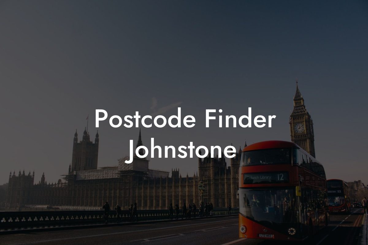 Postcode Finder Johnstone