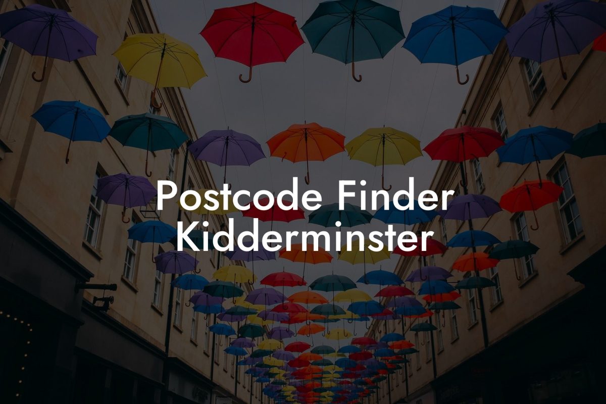 Postcode Finder Kidderminster