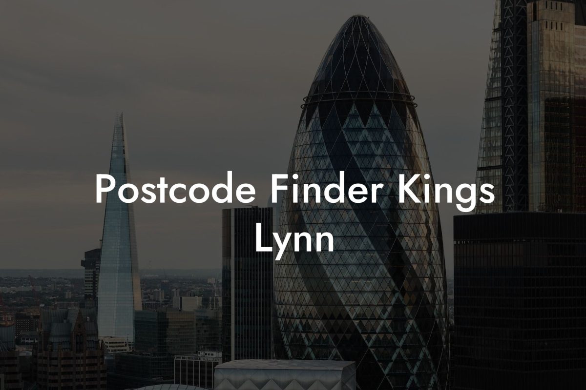 Postcode Finder Kings Lynn