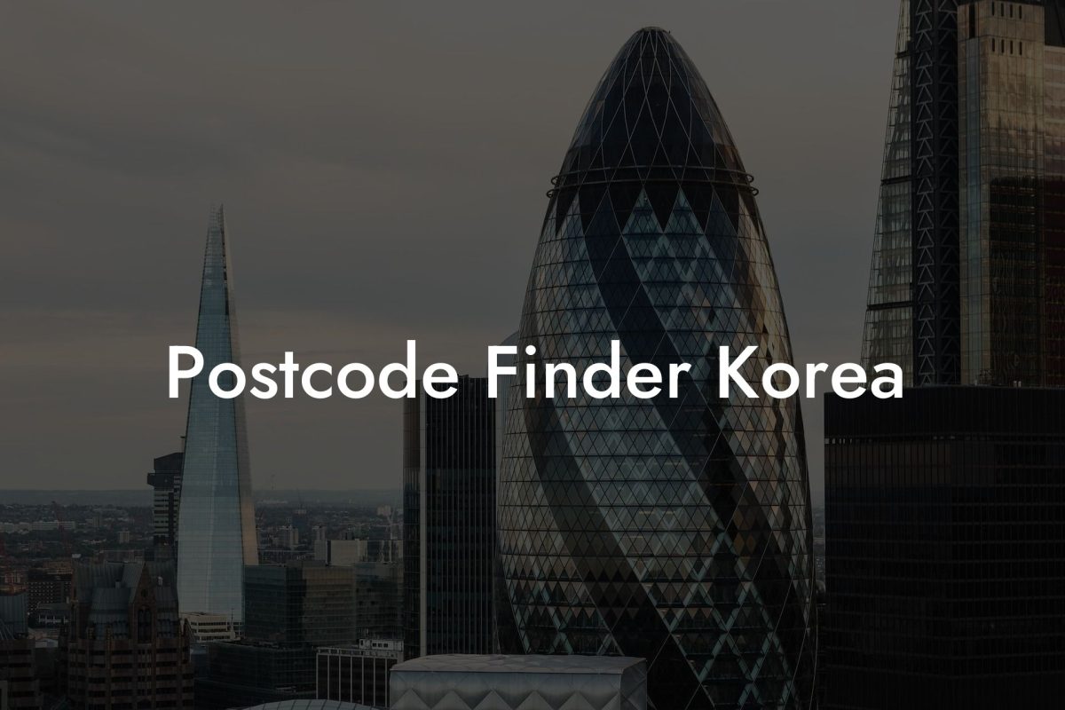 Postcode Finder Korea