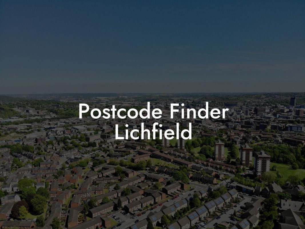 Postcode Finder Lichfield