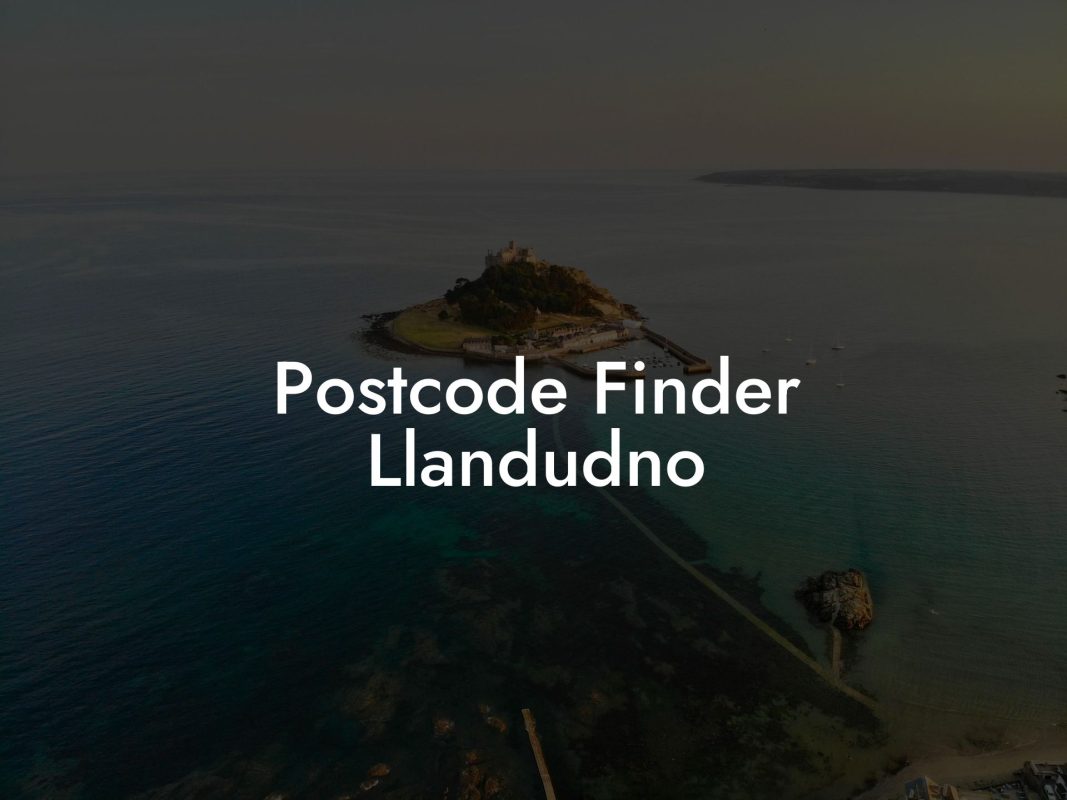 Postcode Finder Llandudno