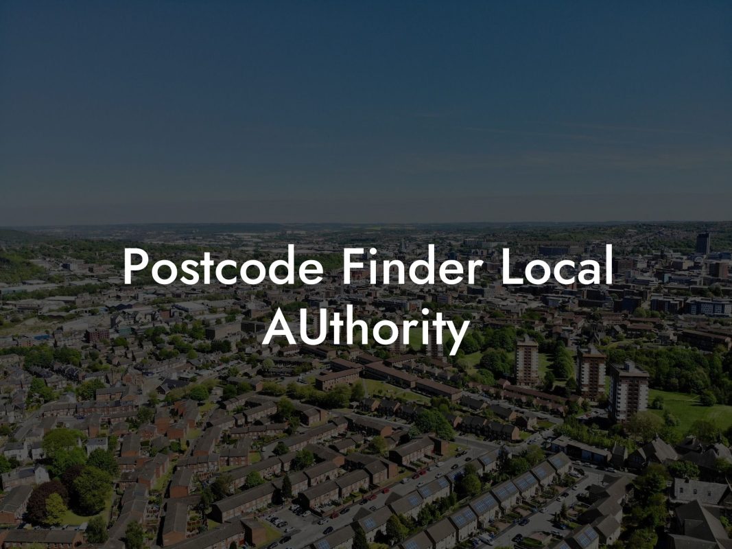 Postcode Finder Local AUthority