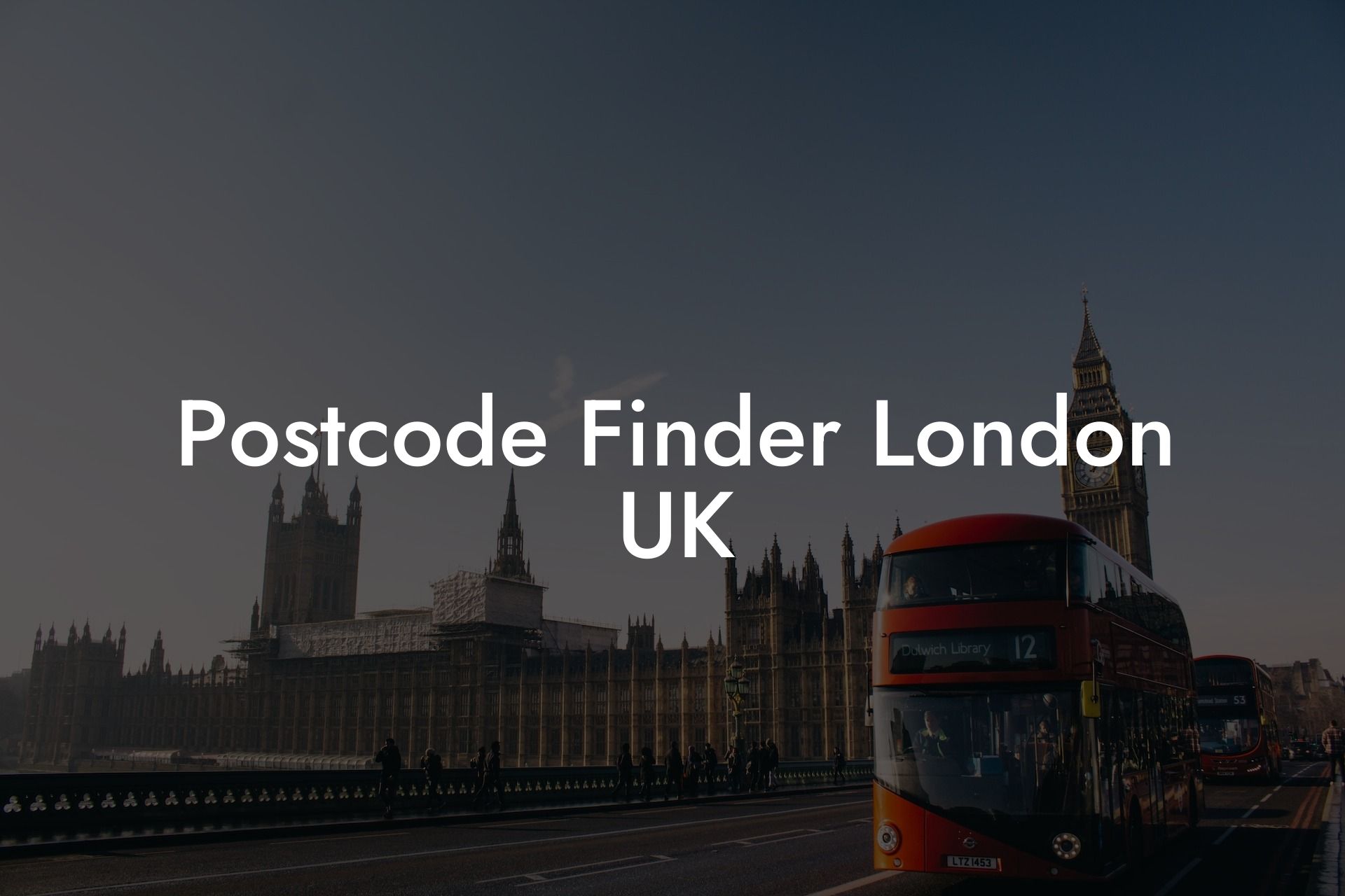 Postcode Finder London UK