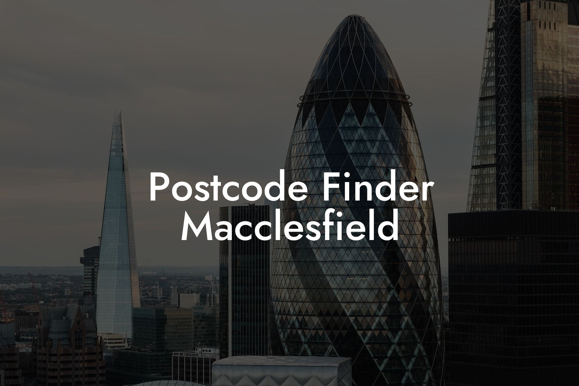 Postcode Finder Macclesfield