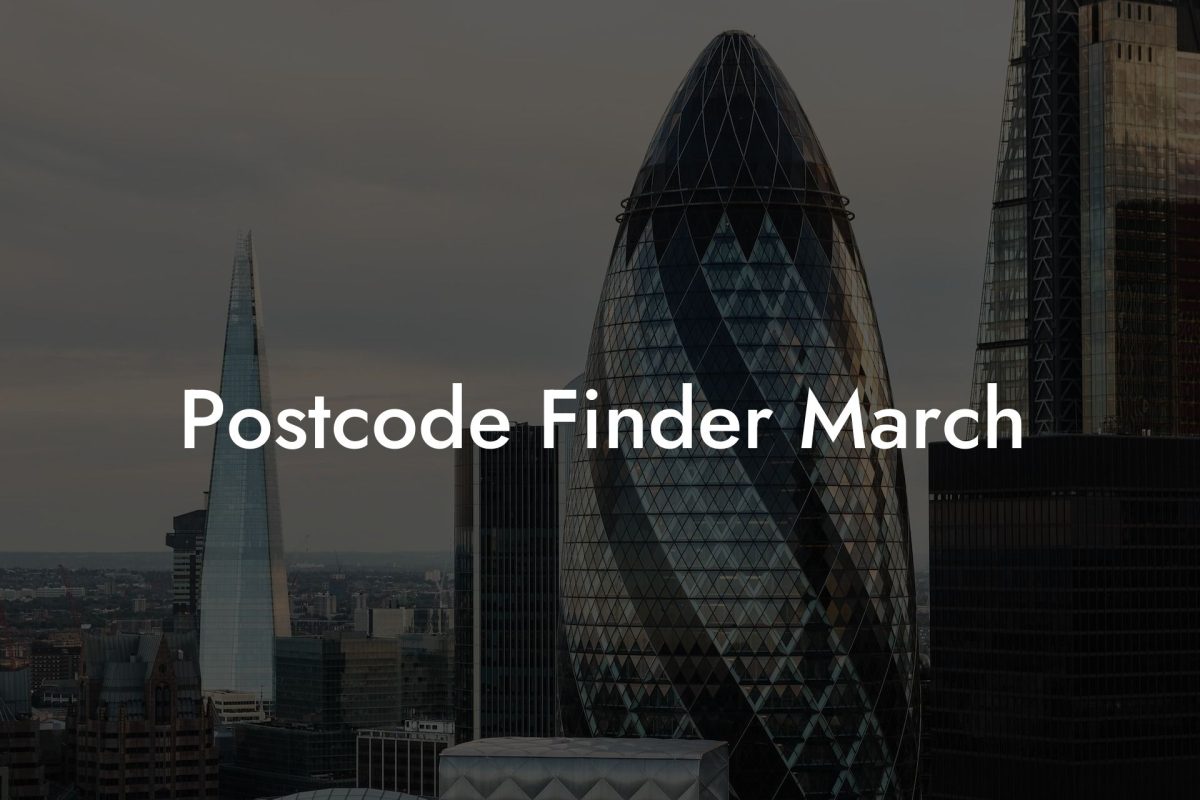 Postcode Finder March