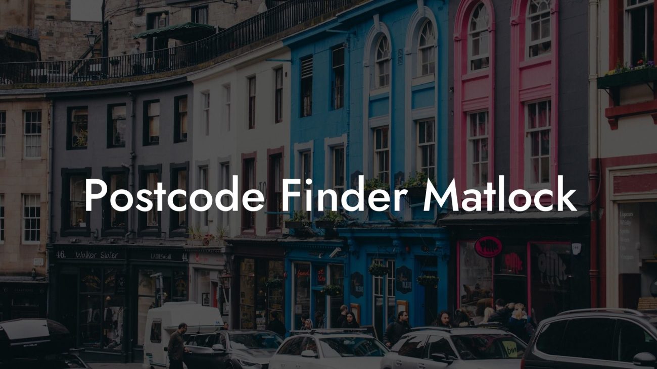 Postcode Finder Matlock