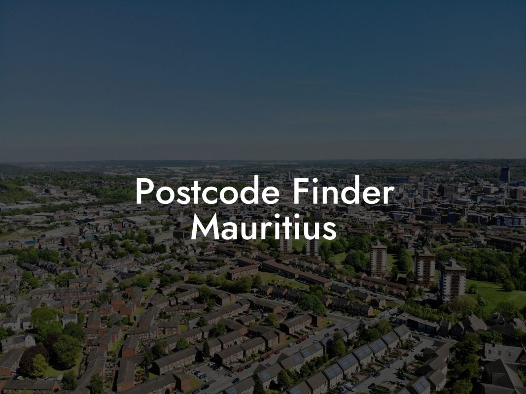 Postcode Finder Mauritius