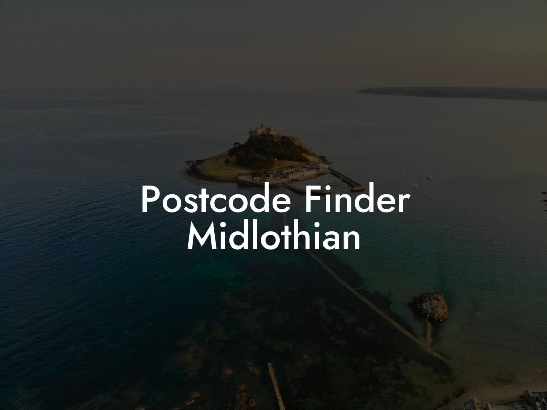 Postcode Finder Midlothian