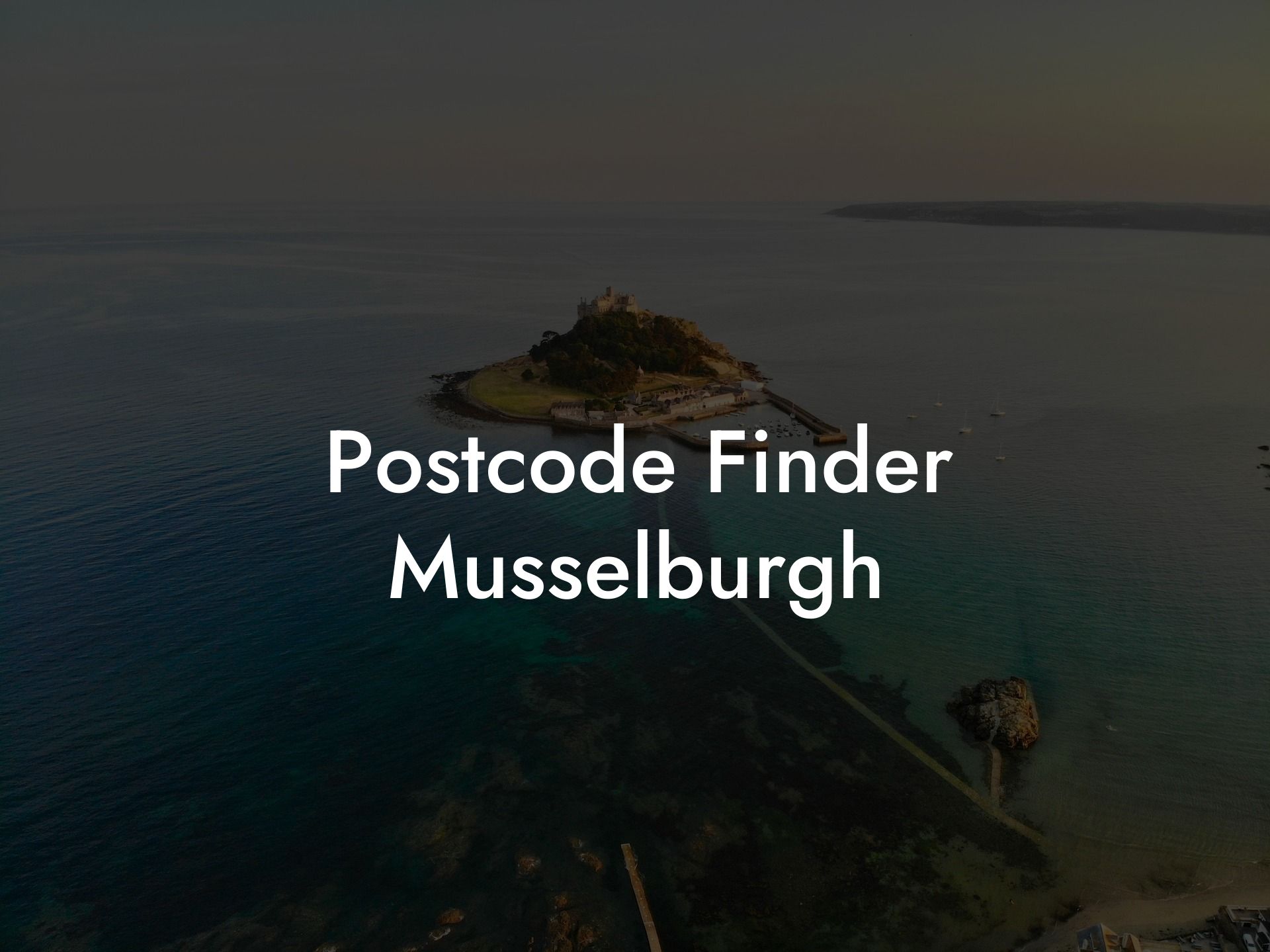 Postcode Finder Musselburgh