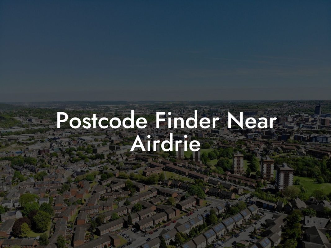 Postcode Finder Near Airdrie