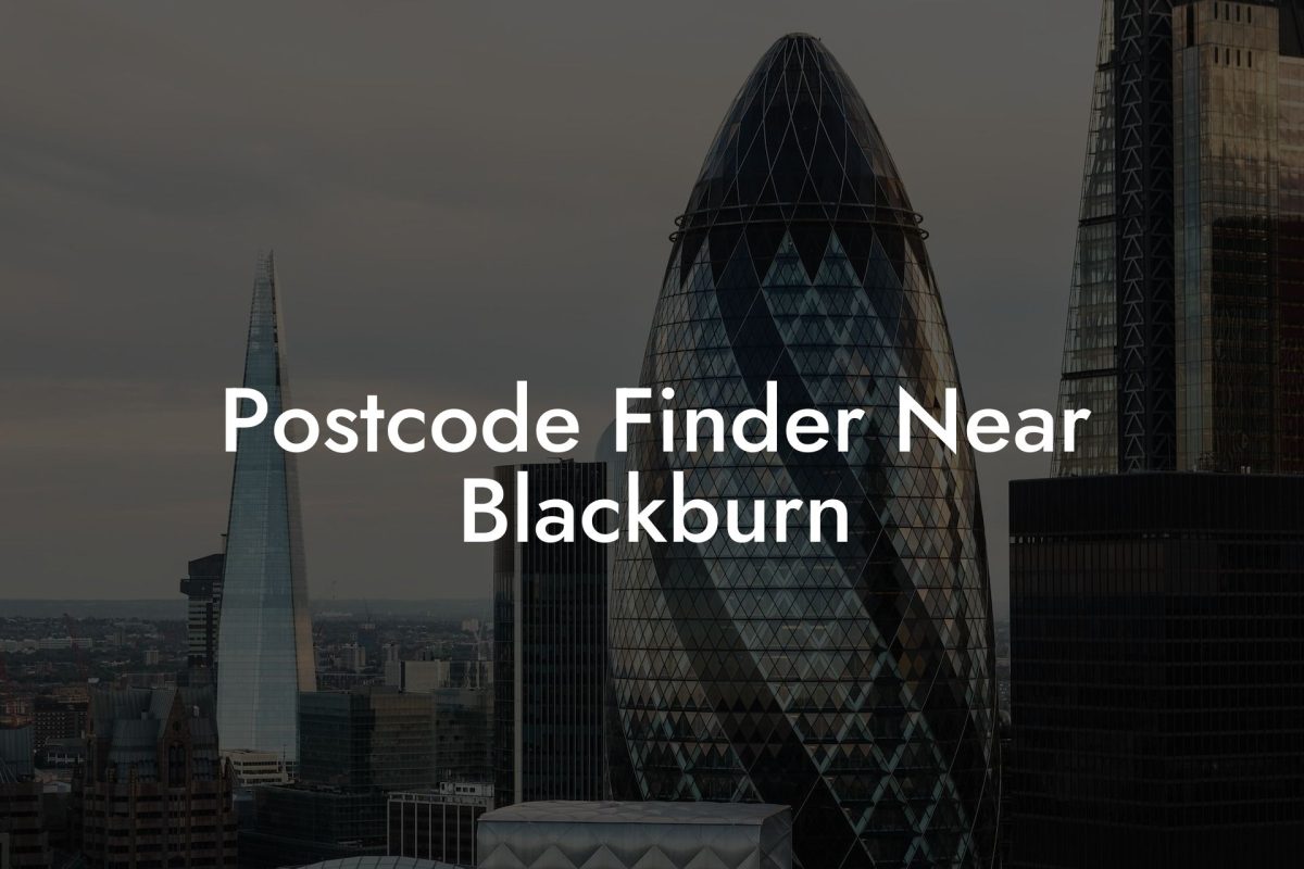 Postcode Finder Near Blackburn