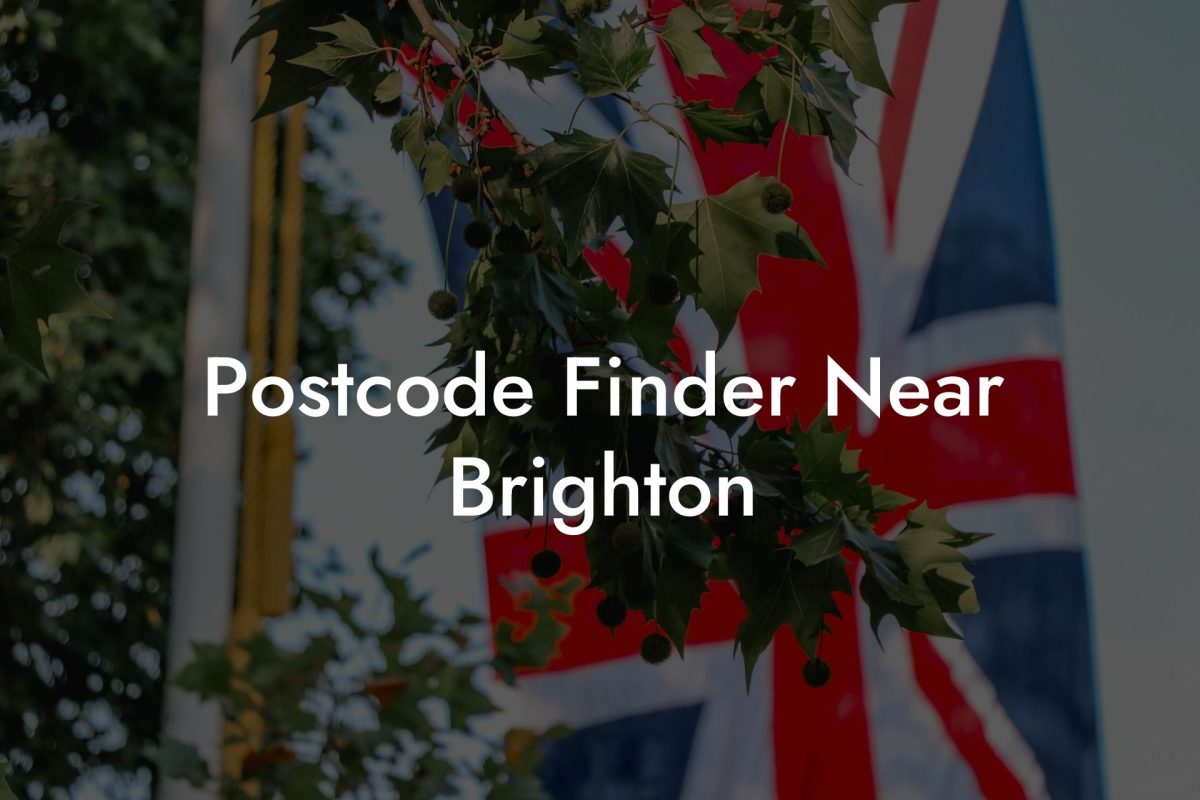 Postcode Finder Near Brighton