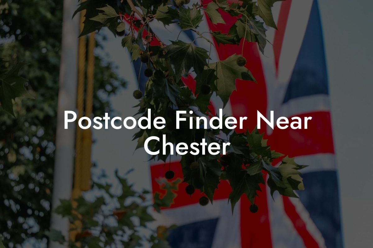 Postcode Finder Near Chester