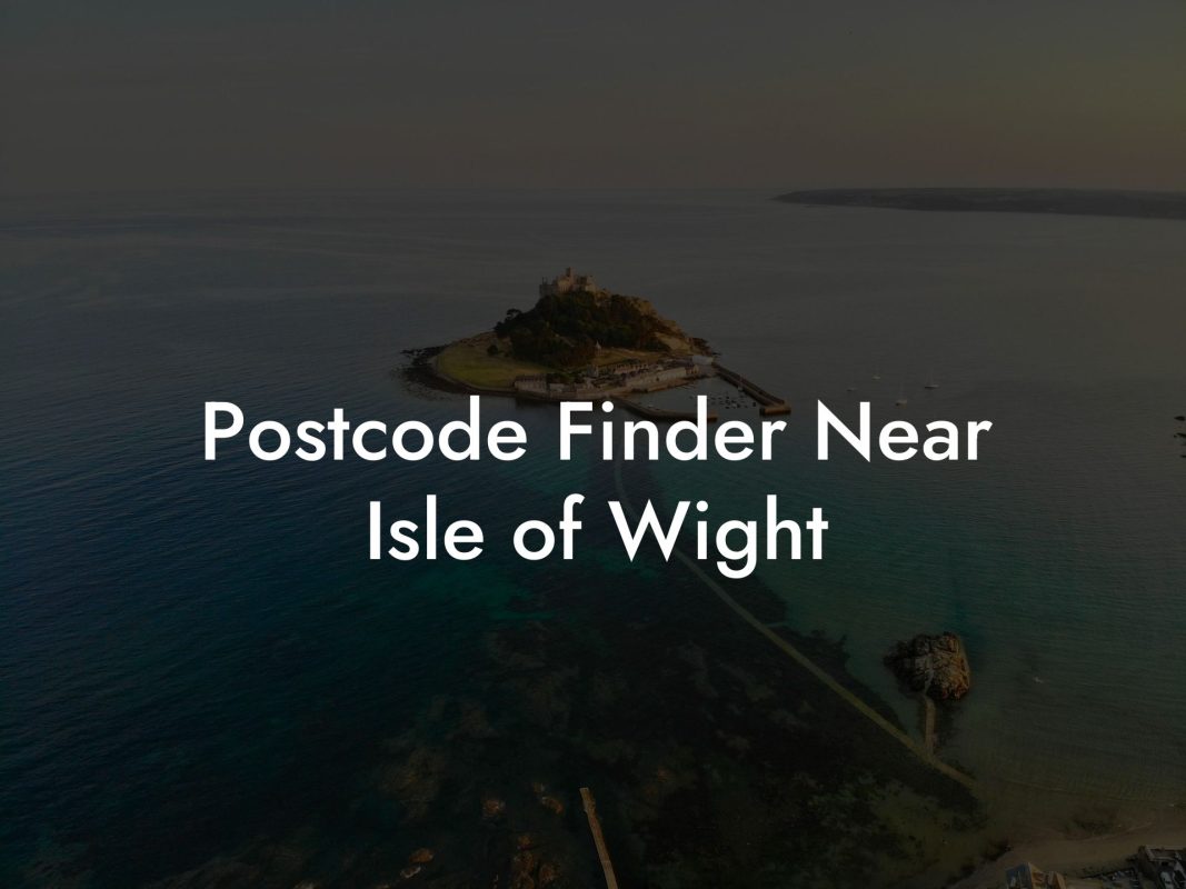 Postcode Finder Near Isle of Wight