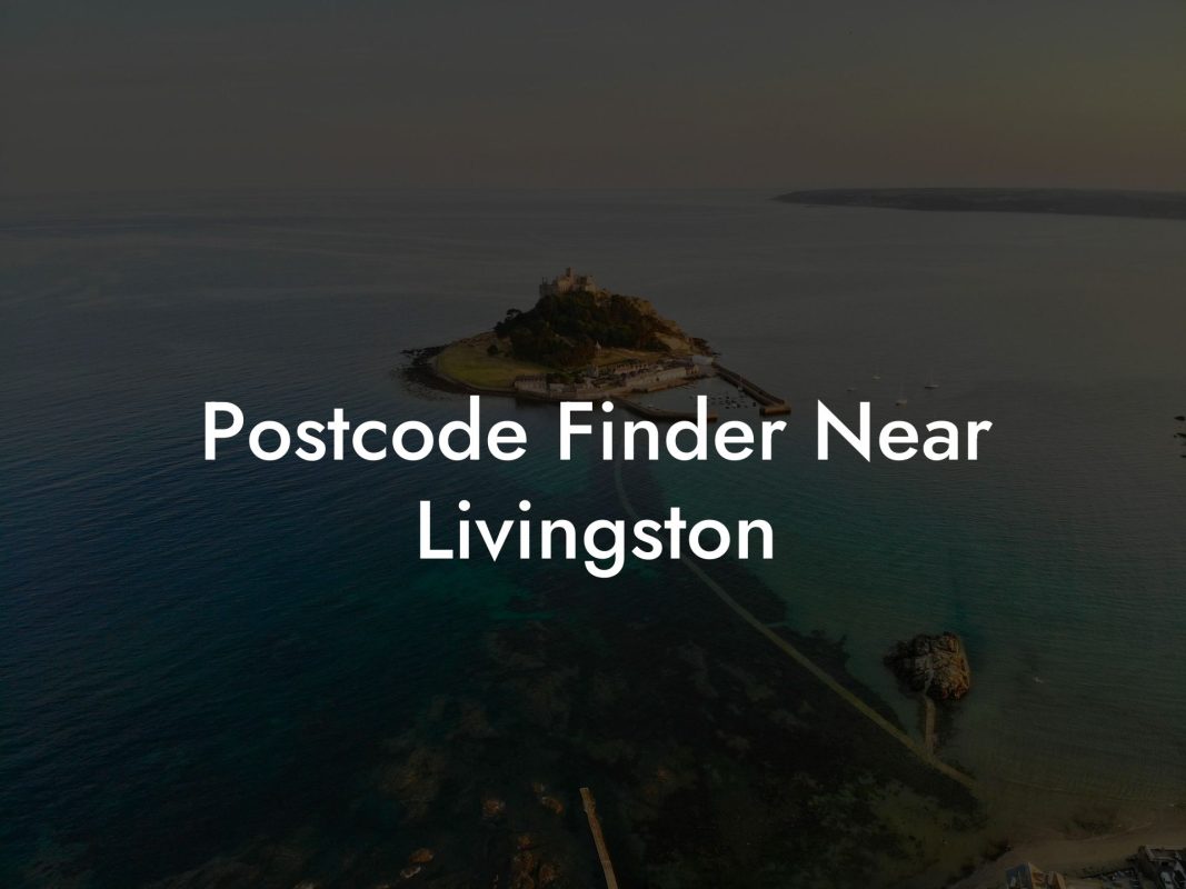 Postcode Finder Near Livingston