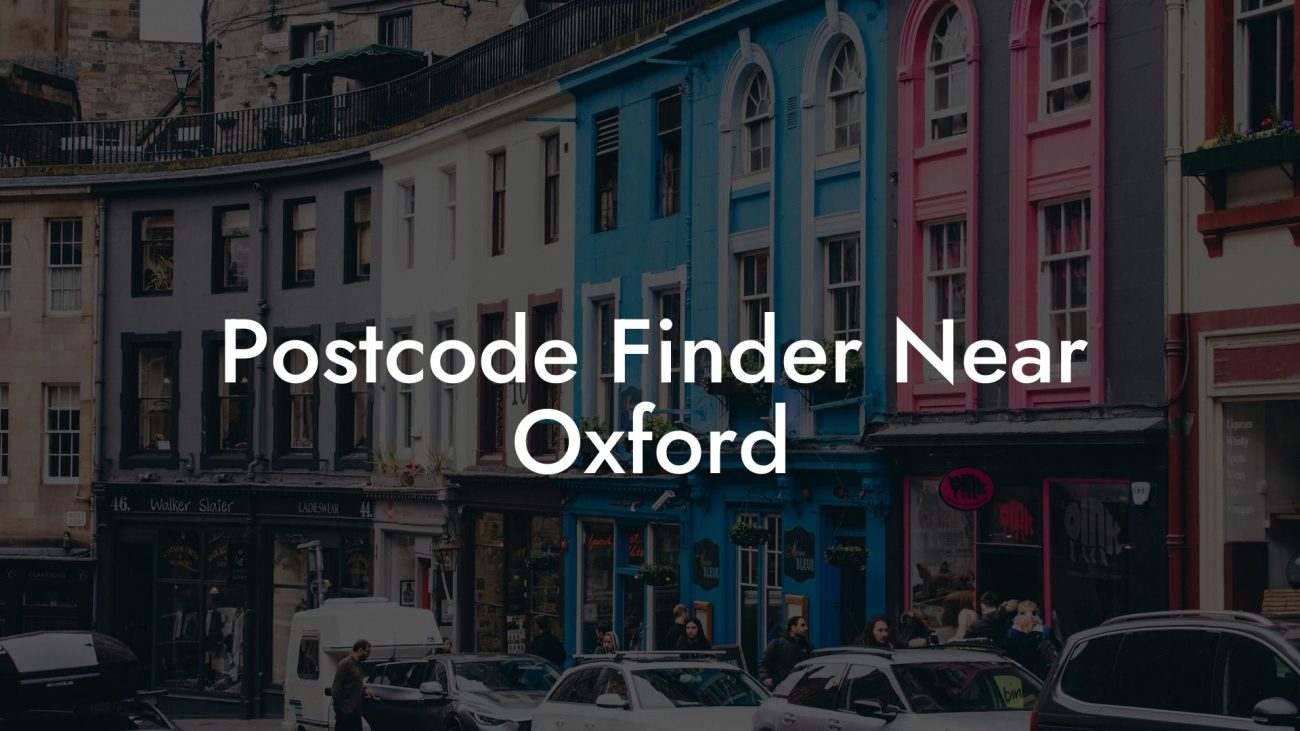 Postcode Finder Near Oxford